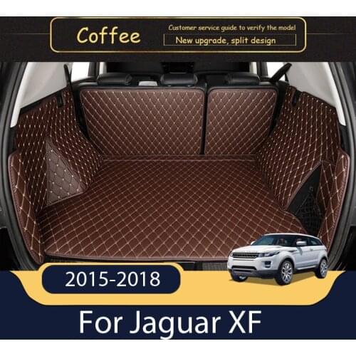 The Trunk Cargo Leather Liner Car Boot Liner Cargo Compartment Floor Carpet Mud Kick For Jaguar XE 2015-2018