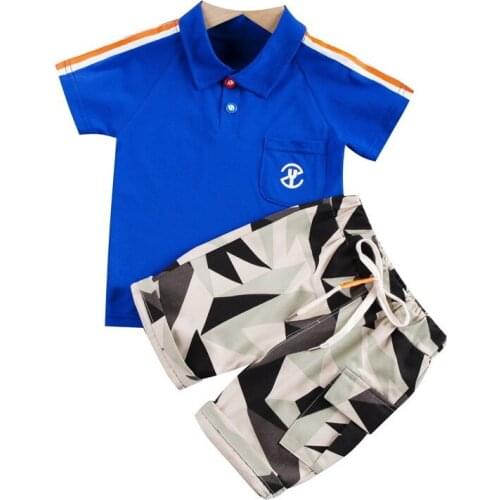 Summer Toddler Print Clothing New Infant Kids Shirt Shorts 2Pcs/sets Baby Boys Girls Fashion Clothes Children Striped Tracksuits