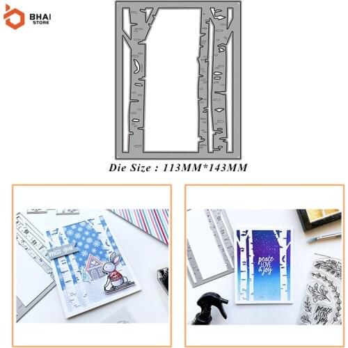 Metal Cutting Dies FBush Background Frame Stencils For DIY Scrapbooking Cards Decor Craft Embossing Paper Card Die Cut 2021