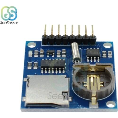 Mini DS1307 V1.0 Data Recorder Real Time Clock Logging Recorder Data Logger Expansion Board Shield Module Micro SD Card Slot