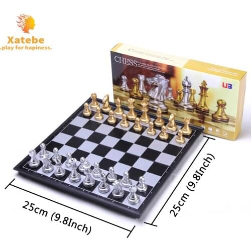 Medieval Chess Set With High Quality Foldable Chessboard 32 Chess Pieces Magnetic Board Game Chess Figure Sets Table Games Gift