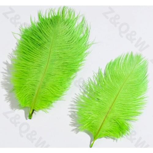 Natural and beautiful 15-20CM (6--8 inches) ostrich feather dyed fruit green10-100PCS DIY craft jewelry costume party decoration