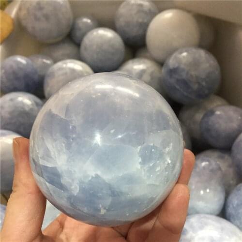 Natural Blue celestite sphere polished crystal Ball