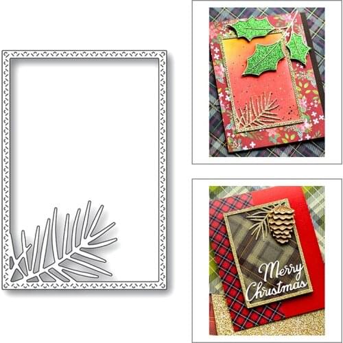2020 New Rectangle Frame Background Metal Cutting Dies For DIY Cut Paper Craft Making Leaf Decoration Card Scrapbooking No Stamp