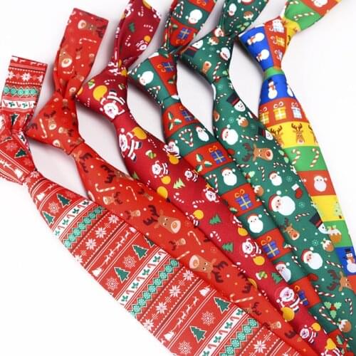 New Year 2022 Christmas Gifts Snowflake Santa Claus Red Neck Ties Bow for Man Christmas Ornaments Noel Navidad 2021 Decorations