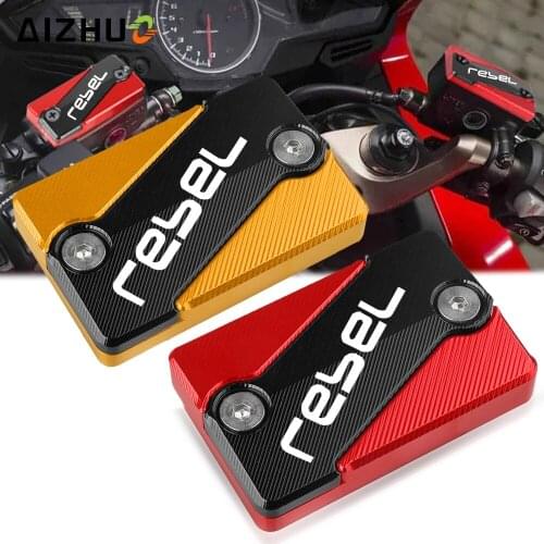 Motorcycle REBEL250 CNC Front Brake Clutch Cylinder Fluid Reservoir Cover Cap FOR HONDA Rebel 250 300 500 Rebel300 2017-2018