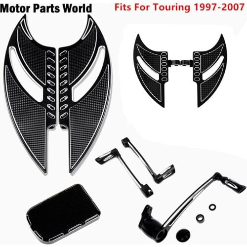 Motorcycle Front+Rear Floorboards Shift Lever Brake Arm Pedal For Harley Touring Electra Glide Ultra Classic FLHTCU FLHT Classic