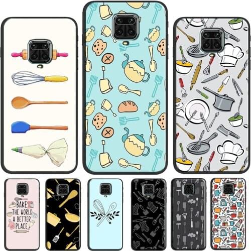 Baking Utensils Case For Xiaomi Redmi Note 8 9 Pro Note 9S 8T 9 9C 9A 9T Cover For Redmi Note 10 Pro Shell