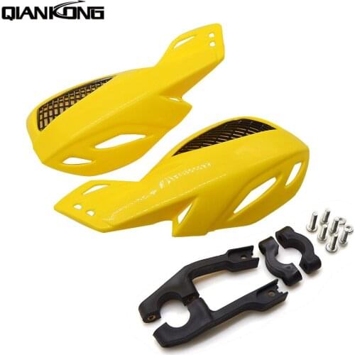 With 22mm7/8"plastic hand guards motocross for Kawasaki Ninja 250 300 ZX-6R H2R ZX-14 KLX300 KX125 KLX250S KX450F