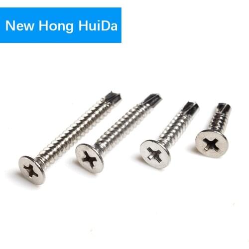 Phillips Flat Head Self Drilling Screw Thread Self Tapping Screw Bolt Hardware Stainless Steel #6/M3.5