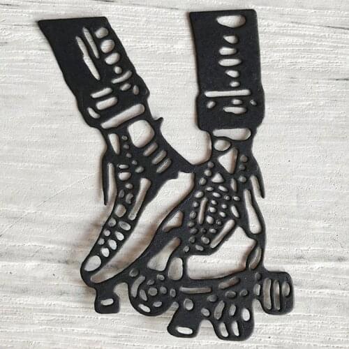 Roller Skater Legs Scrapbooking Dies Metal Cutting Dies Stencils for DIY Album Paper Card Decorativ