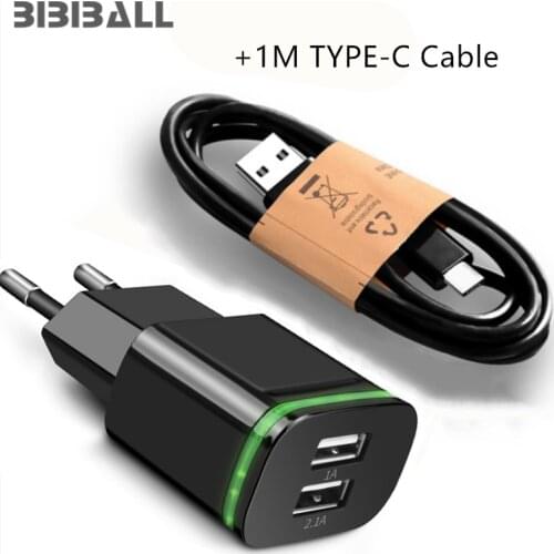LED Light Mobile Phone EU 2.1a USB Charger Type c USB for XIAOMI MI A1 8 6X MI8 A2 Asus ZenFone 3, ZenFone 3 Deluxe, 3 Ultra