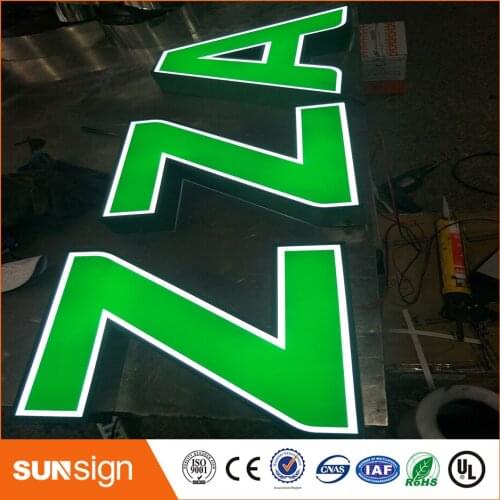 LED light illuminated advertising sign