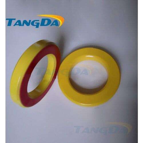 Tangda Iron powder cores T300-8 OD*ID*HT 77.5*49*13 mm 37nH/N2 35uo Iron dust core Ferrite Toroid Core toroidal yellow red