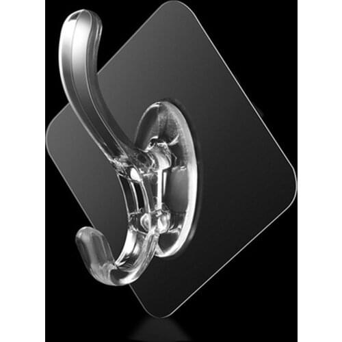 Strong Transparent Horn Hook Self Adhesive Traceless crystal Hook Coat Clothes Hanger Home Door Wall Hanging Universal Hooks