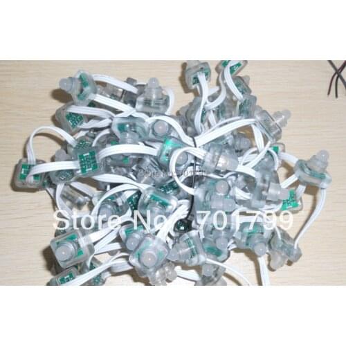 DC12V input WS2811 pixel node,100pcs a string,IP68 rated;with all white wires