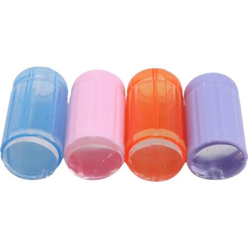 Soft Silicone Refill Head Stamper Plastic Scraper Nail Stamping Tool Marshmallow Transparent Stamp Kit