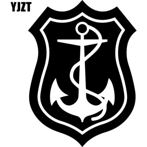 YJZT 11.4X15.4CM Anchor Personality Car Styling Decoration Sticker Vinyl Decals C25-0841
