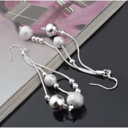 KOFSAC Charm Long Fringed Beads Earrings For Women Engagement Party Silver 925 Jewelry Earings Fashion Jewelry oorbellen Hot