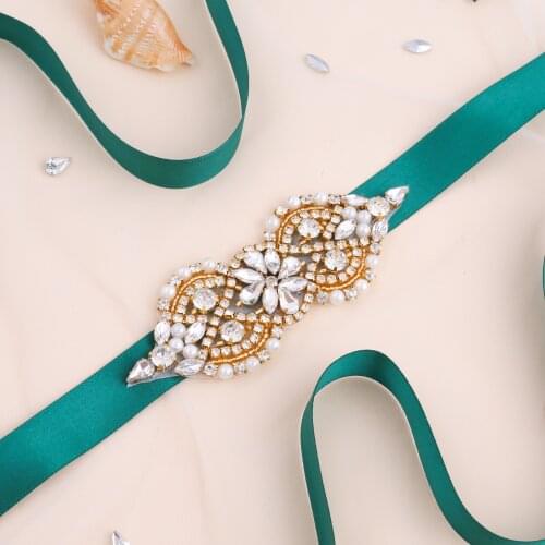 SESTHFAR Diamond Bridal Belt Rhinestones Wedding Dress Belt With Crystal Wedding Sash Cintos Feminino For Dress Accessories