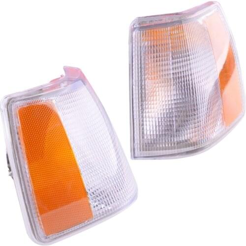 1 Pair Car Front Parking Corner Marker Light Cover Turn Signal Driving Lamp Cap 13696091 13696109 Fit for Volvo 940 960 740 1992