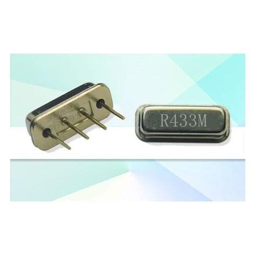 10pcs SAW Acoustic Surface Crystal F11 R433A 433M with 4P 75K Resonator Gold Plated 433.92MHZ