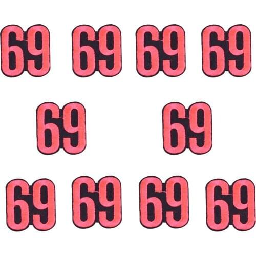 10pcs No. 69 embroidered patches for clothing iron on patches for clothes badges clothes iron-on patches for jeans