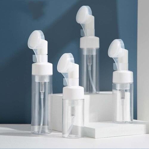 100/150/200ml Press The Silicone Brush Head Foam Bottle Mousse Foaming Intensive Cleansing Makeup Sub-Bottle Spray Bottle