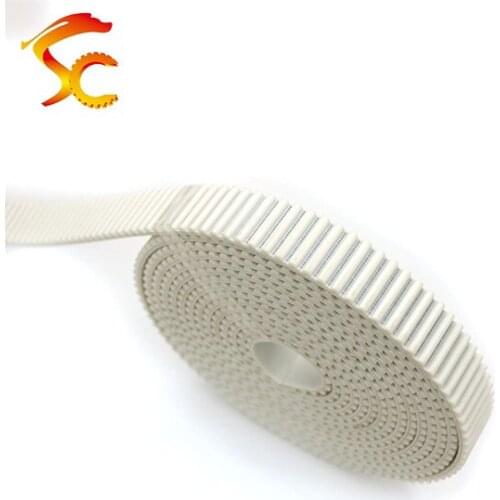 15meters/Lot HTD 5M 15MM PU open belt 5M timing belt width 15mm 5M-15MM Polyurethane with steel core Color White (Pitch=5mm)