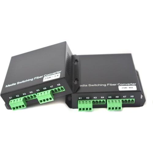 2ports BIDI Dry Contact Closure to Fiber optic Extender Repeater for Door Entry Access Control,Fire & Alarm Systems