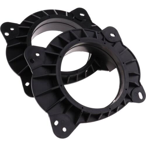 2 Pieces 6.5 Inch Plastic Car Front Door Horn Spacer Rings Adaptor Black