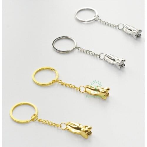 4Pcs Molar Shaped Tooth Keychain Dental Clinic Gift