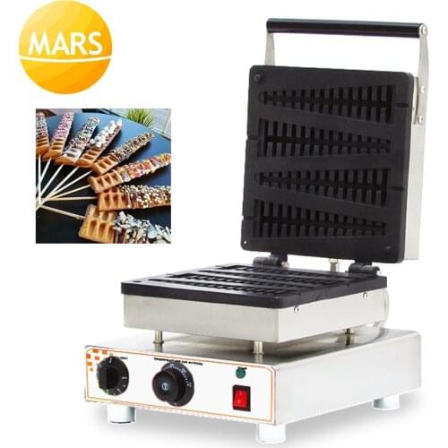 Commercial 4pcs Lolly Stick Waffle Maker, Egg Stick Waffle Baker Stainless Steel Lolly Muffin Waffle Iron Machine