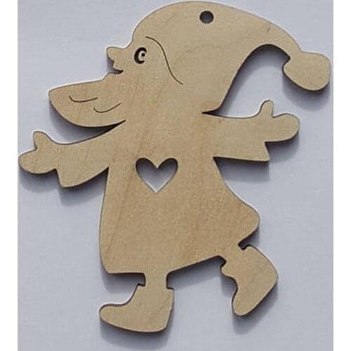 50 pcs free shipping Wood Santa Claus wooden christmas decoration