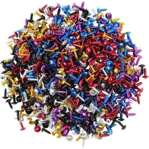 50pcs For Motorcycle scooter modified pedal pedal special screws self-tapping screw self-tapping screws color
