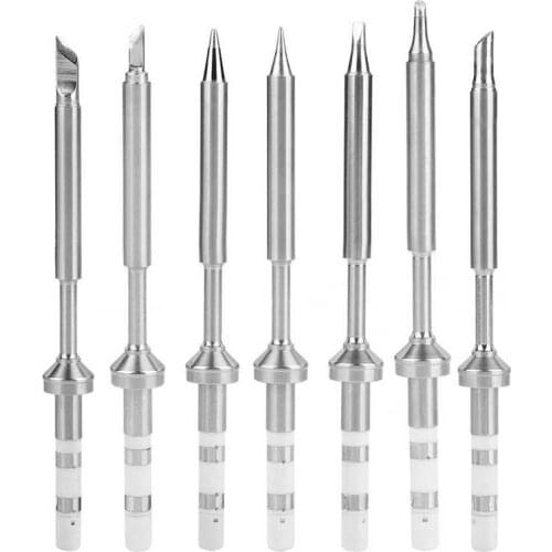 7 Types Mini Stainless Steel Soldering Iron Tips Replacement for TS100 Soldering Iron Tip