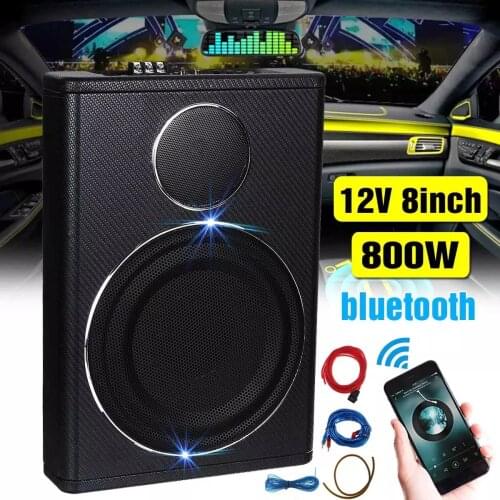 800W 8inch Subwoofer Car bluetooth Speaker Stereo Sound HiFi 250W Power Amplifier Audio Music Player Bass Volume Controller Seat