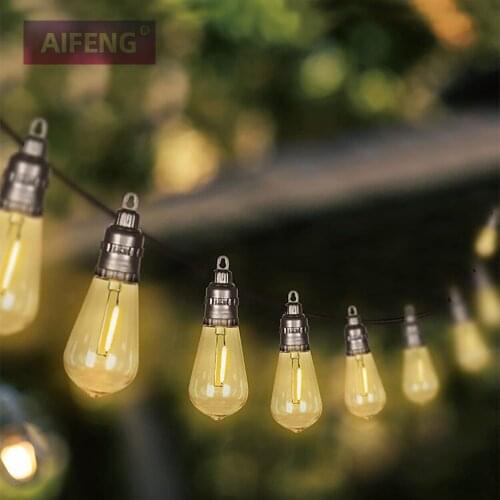 AIFENG Outdoor Waterproof Series Lights Low Pressure Safety Led String Lights Outdoor Edison Bulb