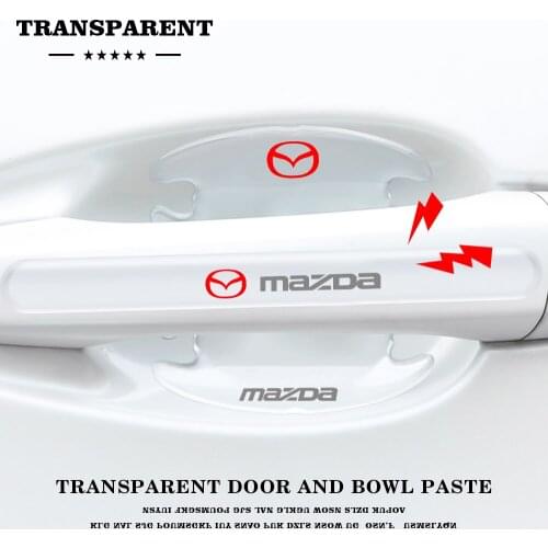 Car Universal Auto Door Handle Bowl Protection Anti Scratch Stickers For Mazda Atenza Demio Funda Volante Speed Ms MX5 323 CX5