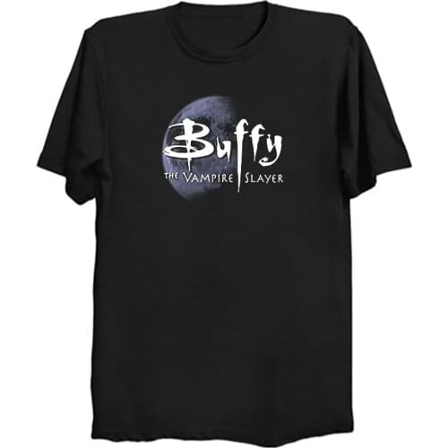 Buffy The Vampire Slayer T Shirt Vampires T Shirts Cotton Buffy Fullmoon Shirt Moon Title Screen Tshirt Angel Willow T-shirt
