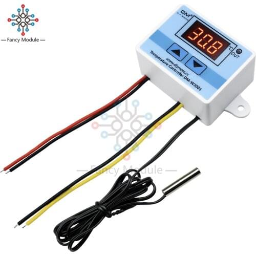 Diymore DM-W3001 12V 24V 220V 10A Digital LED Temperature Controller Cool/Heat Switch /w NTC Thermostat Sensor Probe for Arduino