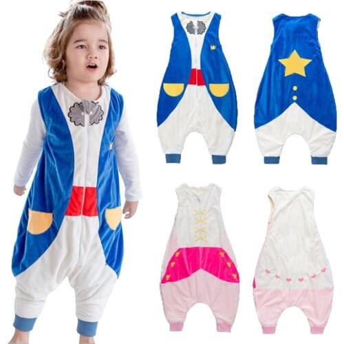 Toddler Kids Baby Boys Girls Cartoon Jumpsuit Fleece Wearable Blanket Sleep Bag Girl Summer Clothes 2021 Cosplay Bodysuit