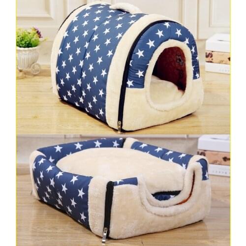 Dog Warm House Removable Washable Pet Dog House for Cat Quality Foldable Sleeping Bed Small Puppy Top Quality Foldable House