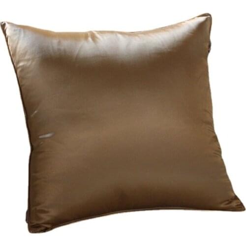 European Modern Home Decoration Gold Satin Square Bedroom Sofa Living Room Car Cushion Waist Pillow Covers