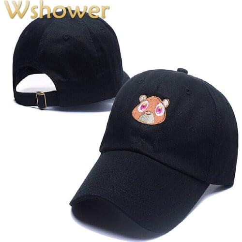 Which in shower Black Pink Tan white embroidery Bear Dad Hat Cap casual cotton Baseball Cap Hip Hop Summer Snapback hat gorras