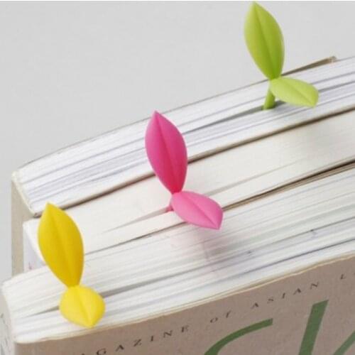 Sprout Little Bookmarks Silicone Grass Buds Bookmark Creative Student Gifts Cute Bookmark Reading Gift Stationery For Children