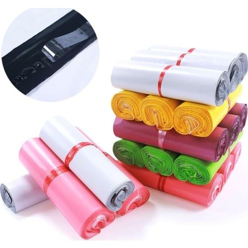50PCS/Lots Multicolor Courier Bag Express Envelope Storage Bags Mail Bag Mailing Bags Thicken PE Material Waterproof Storage Bag