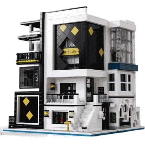 Urge MOC City Modular Building Toys The Art Gallery Showcase Streetview Blocks Bricks Model Kids Birthday Gift
