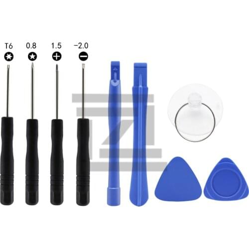 9 pcs Repair Tool Set Mobile Phone Touch Screen LCD Display Battery Back Cover 0.8MM\1.5MM\T6 Screwdrivers 9 piece Tools Kits