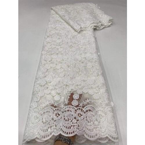 New Design African Lace Fabric 2020 High Quality Water Soluble Guipure Cord Lace Fabric For Wedding Party Sewing NI5418